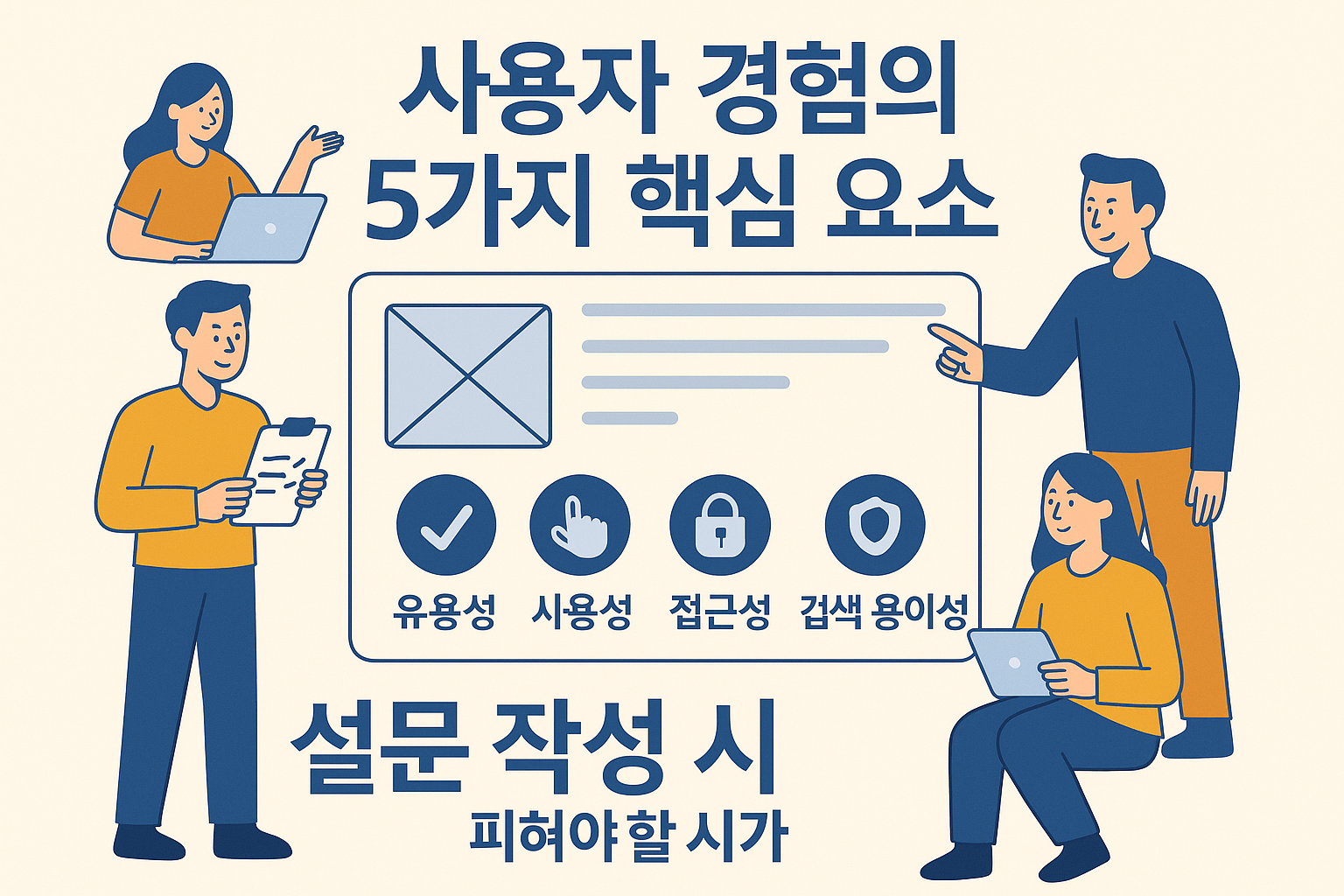 UX 핵심 요소 접근성 검색 용이성 관련 이미지