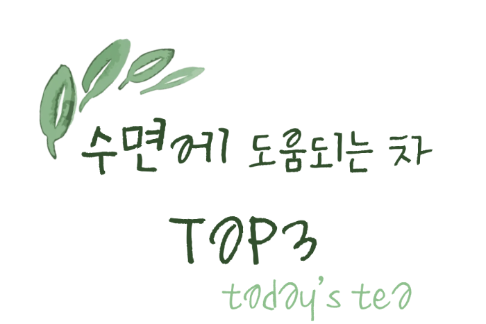 수면에 도움 되는 차 TOP3