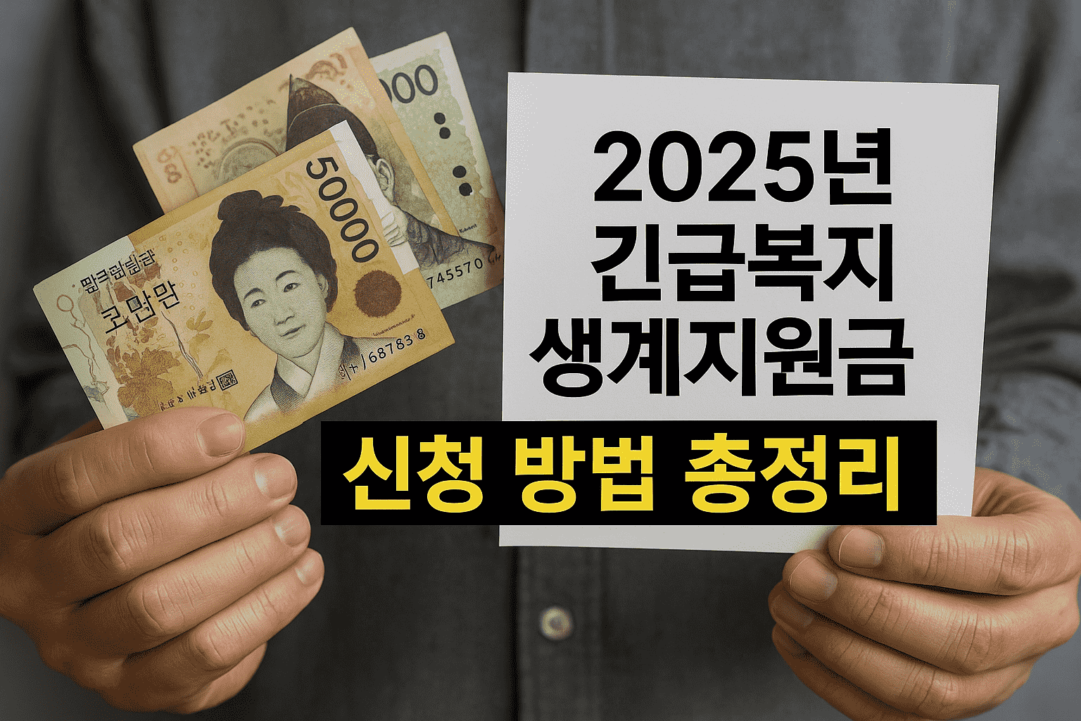 2025년 긴급복지 생계지원금 신청 방법과 금액 총정리