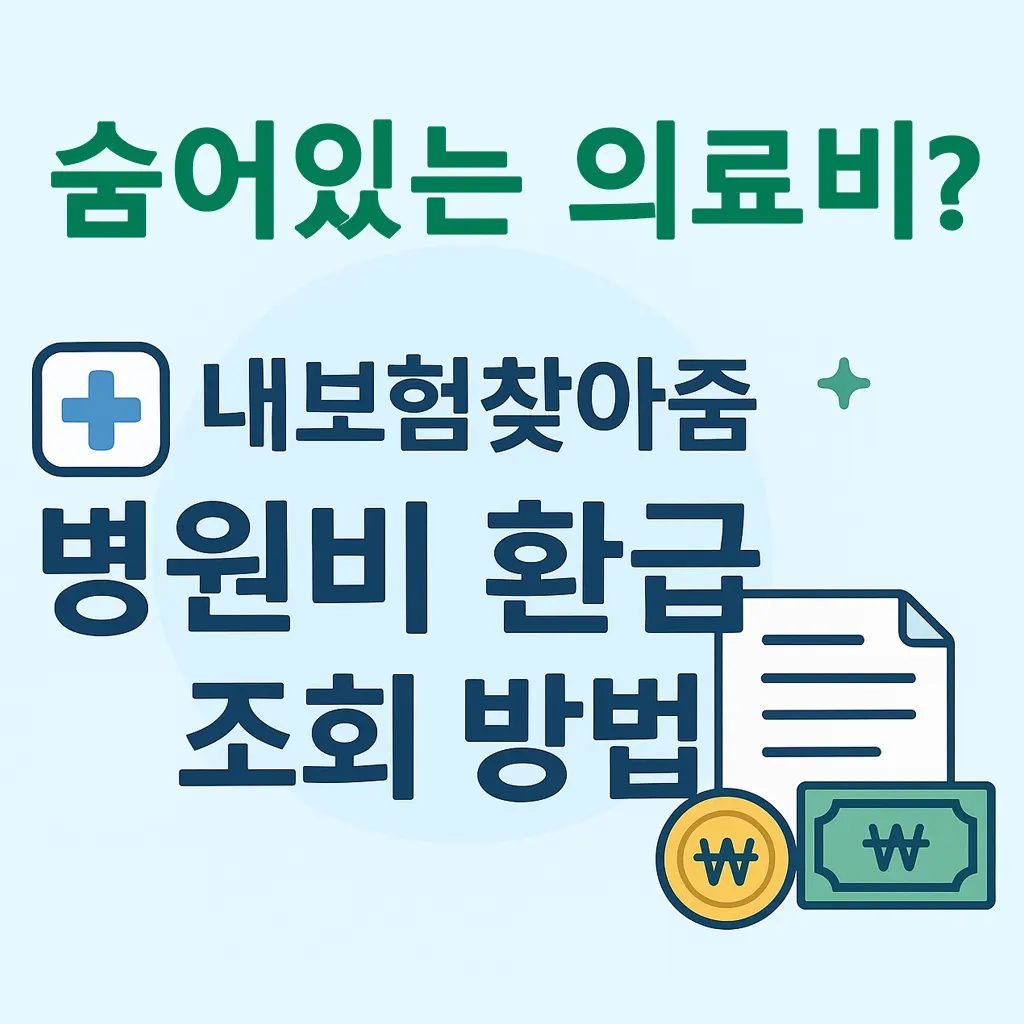 내보험찾아줌 병원비 환급 조회 방법 의료비 돌려받기