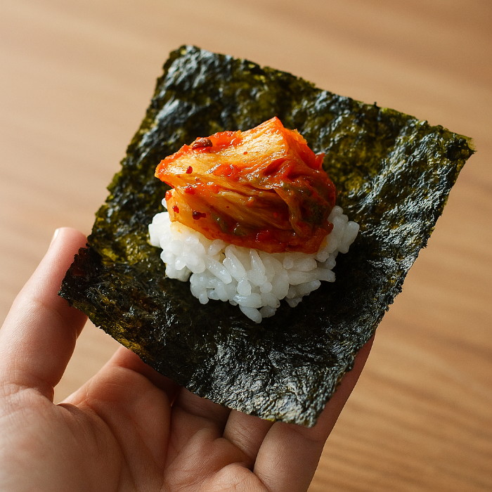 조미김과 김치를 먹으면 나트륨 폭발하나 이미지