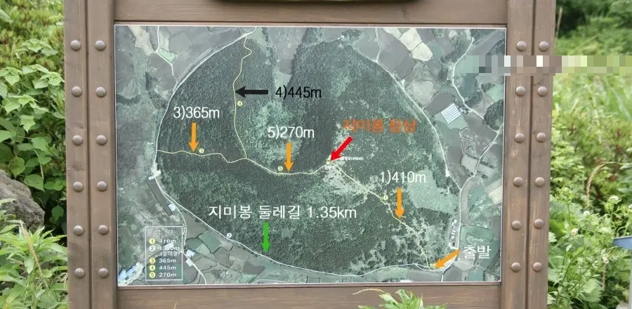 지미봉 둘레길 지도