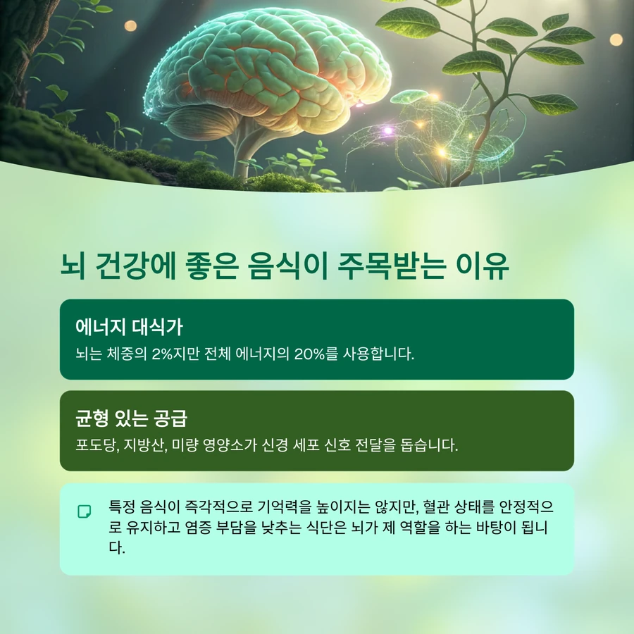 뇌 에너지 소비와 신경 세포 활동을 설명하는 이미지