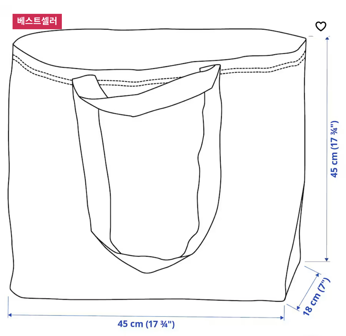 프락타(장바구니) 치수