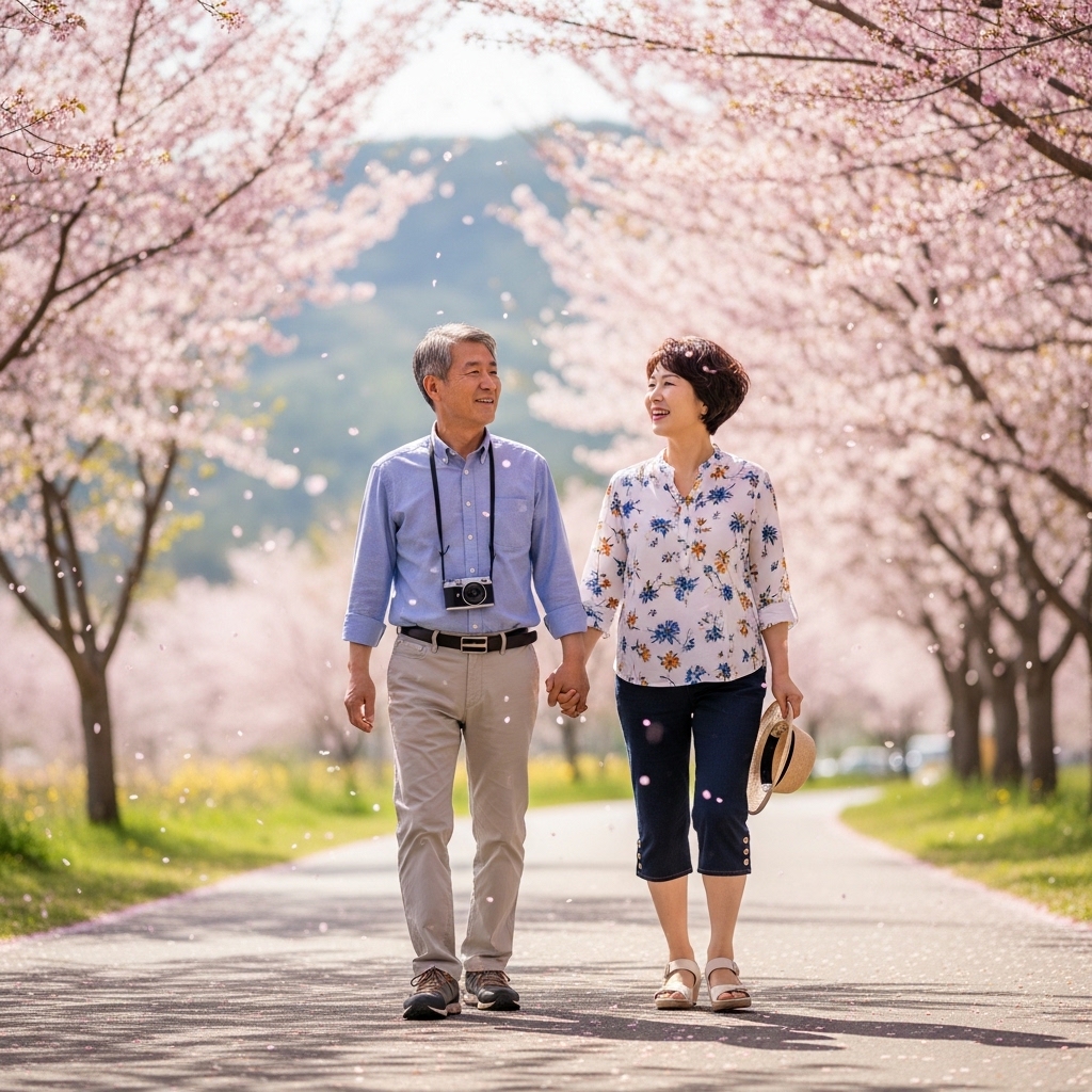 구례 벚꽃길 (전남 봄 벚꽃 명소)