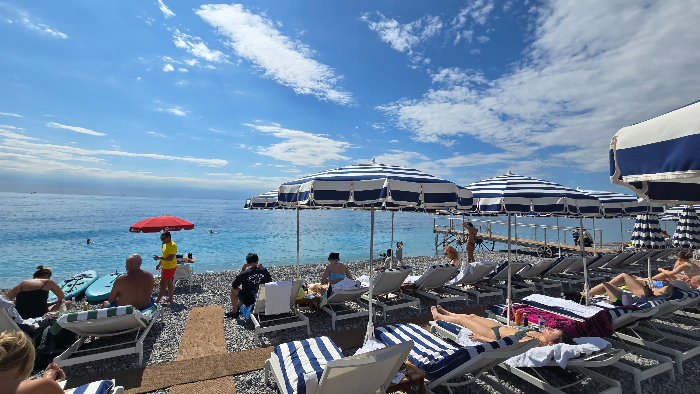 니스 해변의 전경