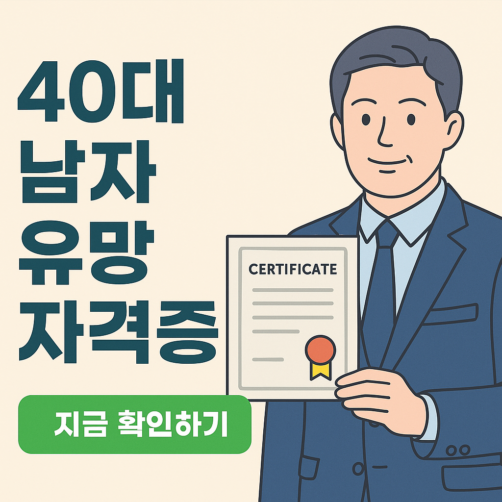 40대 남자 유망 자격증 추천
