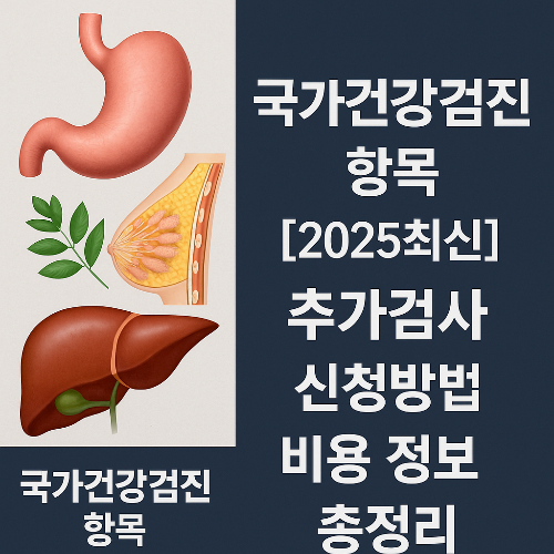 국가건강검진 항목 [2025최신] 추가검사 신청방법 비용 정보 총정리