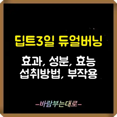 팁트3일 듀얼버닝 내돈내산