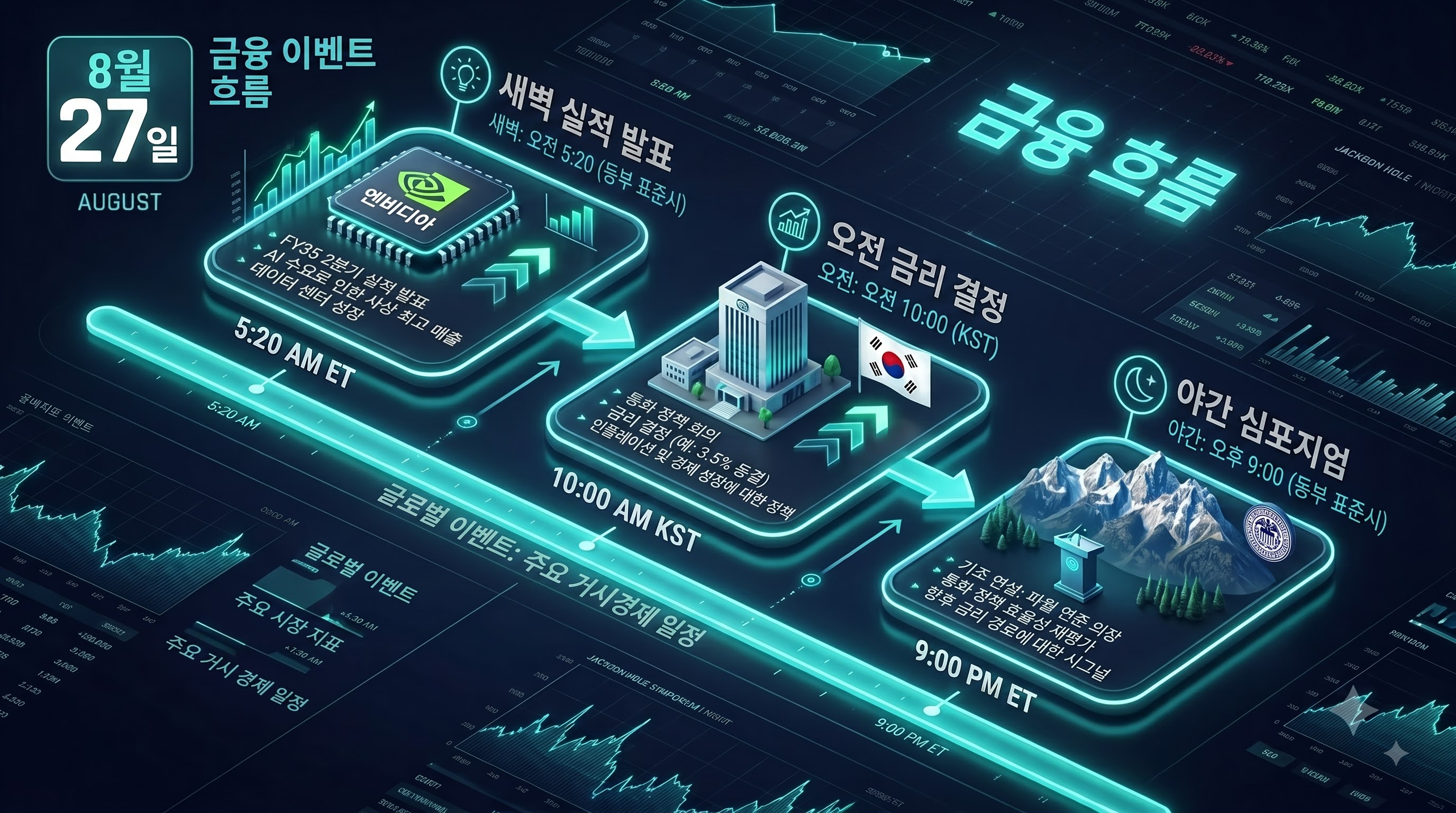 엔비디아 실적 한국시간 기준 8월 27일 발표 순서 인포그래픽