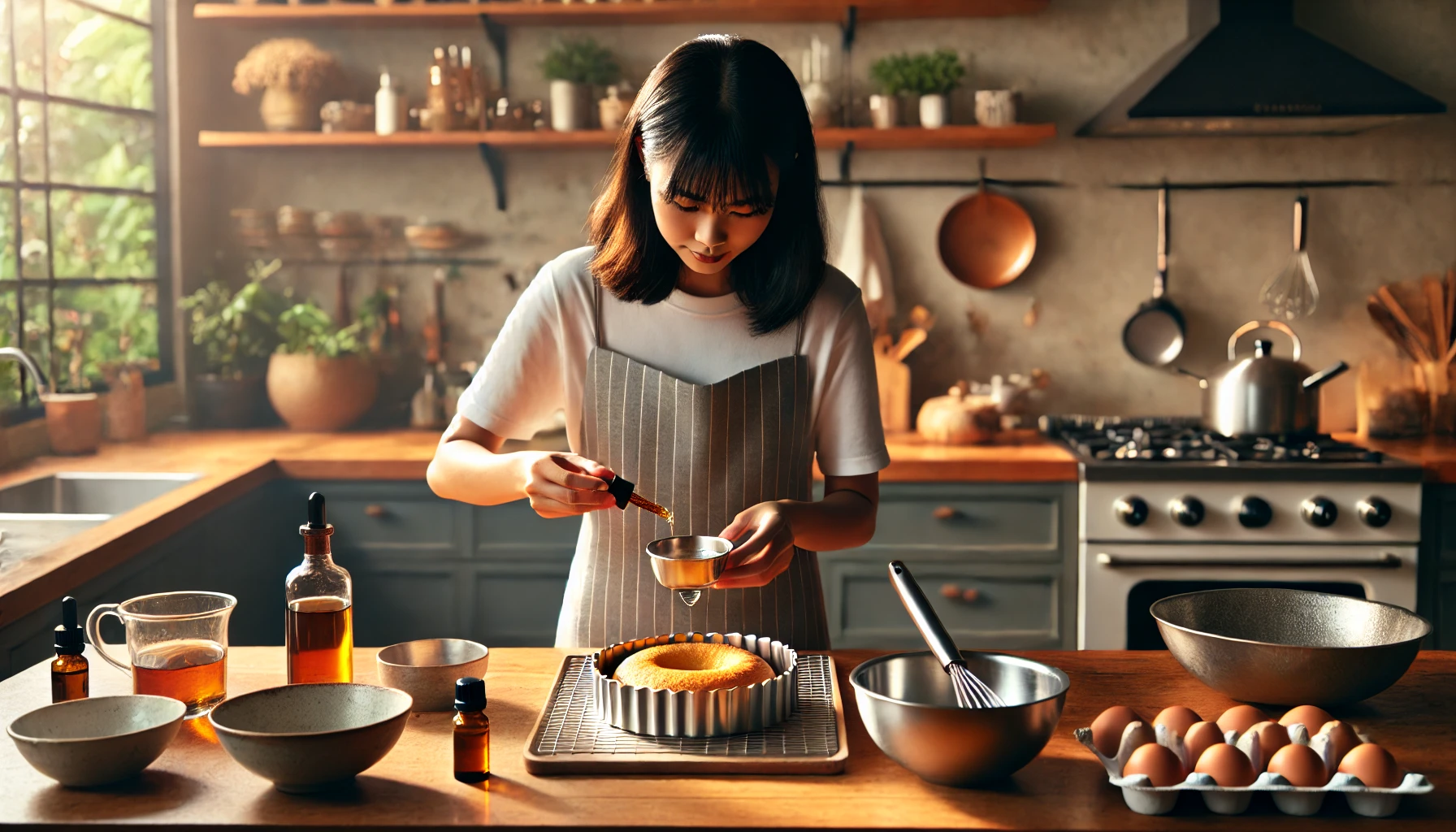 아로마오일을 첨가해 사바랭 만들기