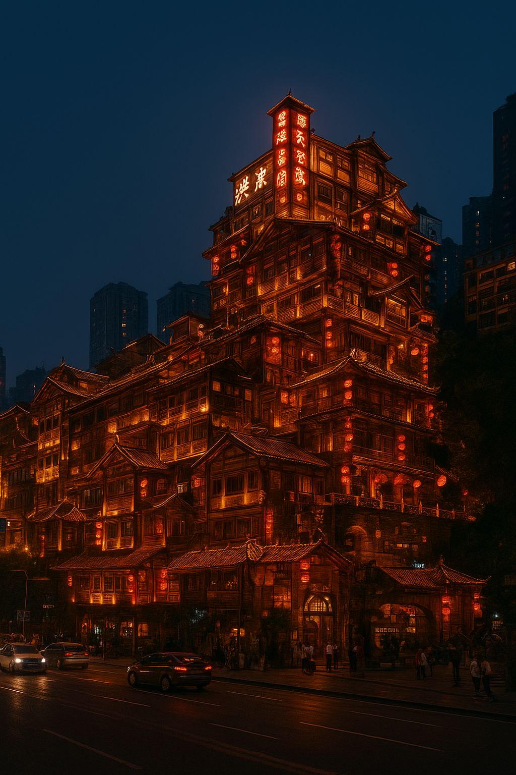 중국 충칭 홍야동 사진