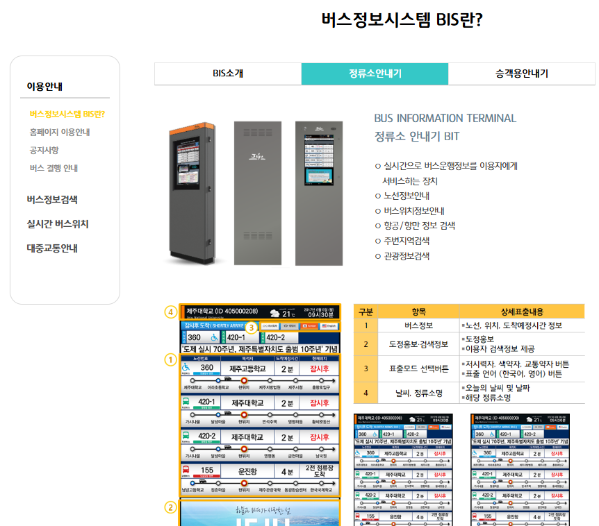 제주 버스정보시스템 바로가기 (https://bus.jeju.go.kr/)