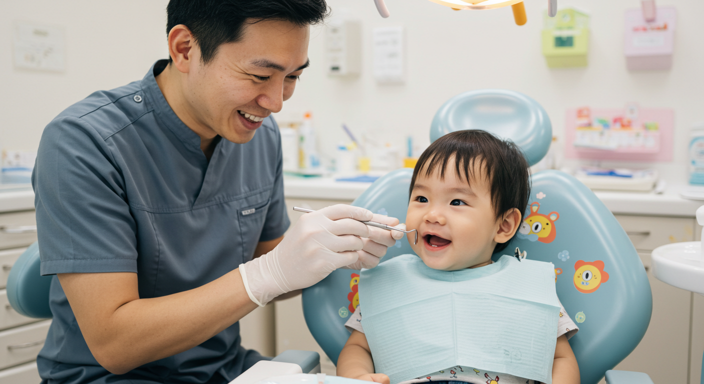 치과 진료중인 3살 아기
