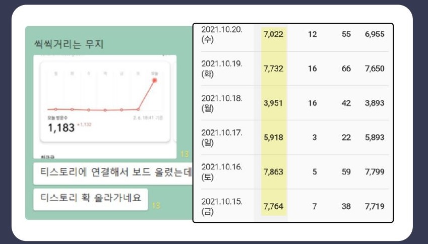 카뷰-티스토리-연결효과
