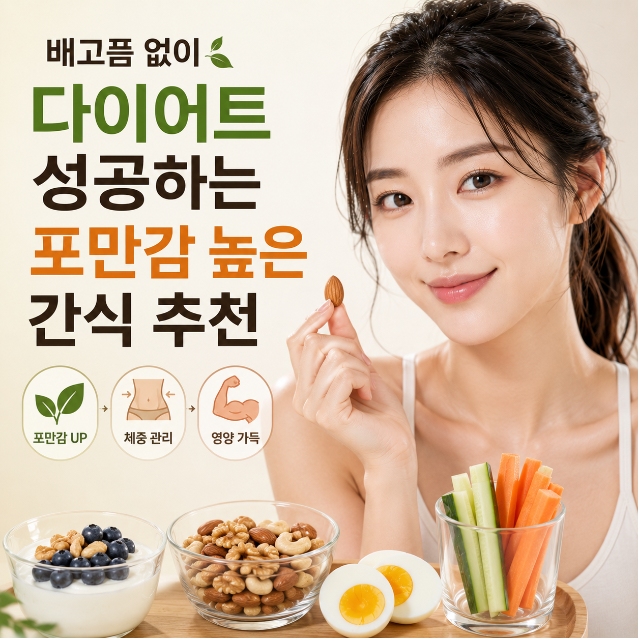 배고픔 없이 다이어트 성공하는 포만감 높은 간식