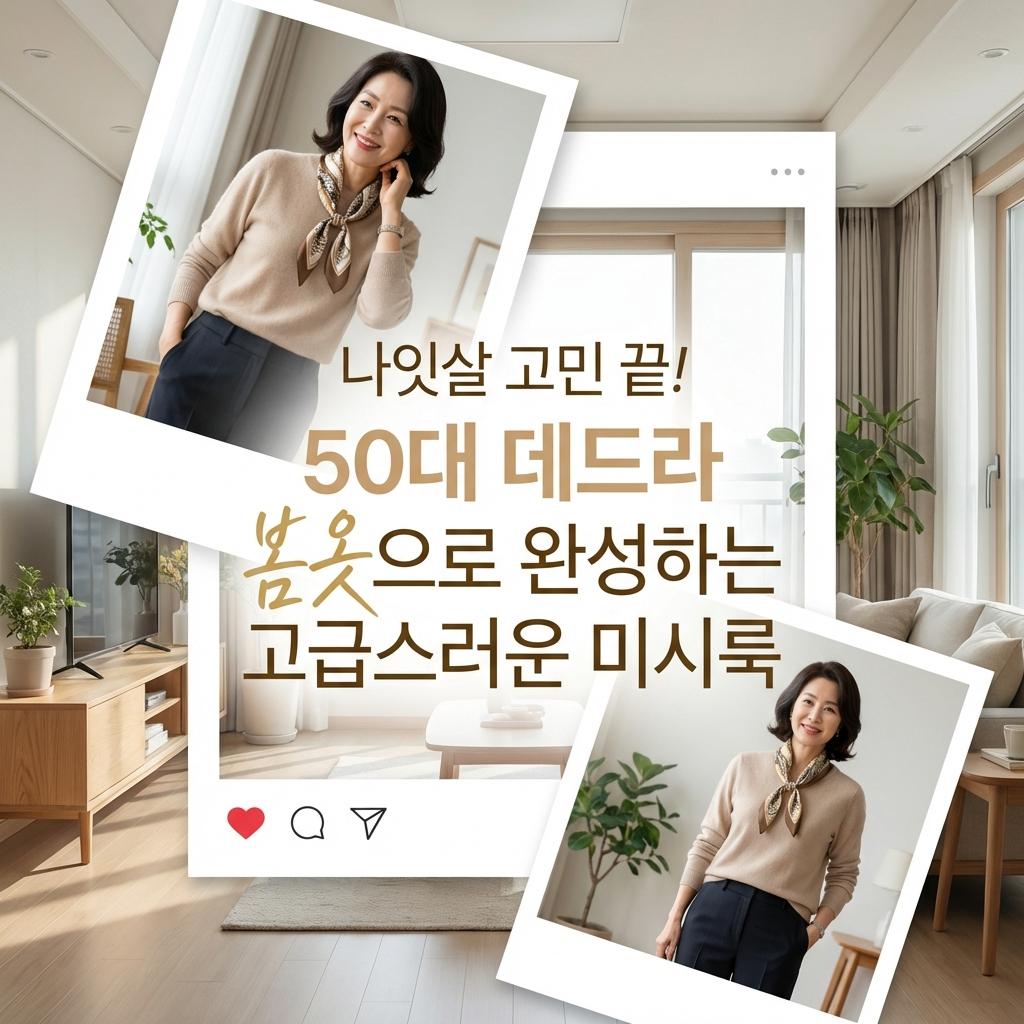 봄바람 불러오는 데드라 봄옷 50대 뱃살 커버, 3월 일교차 이기는 모던한 데일리룩