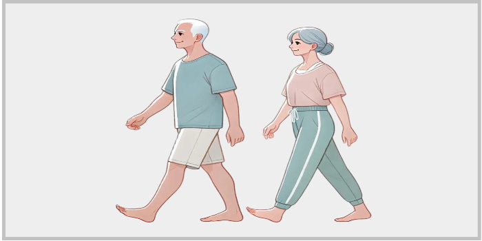 걷기운동하는 부부