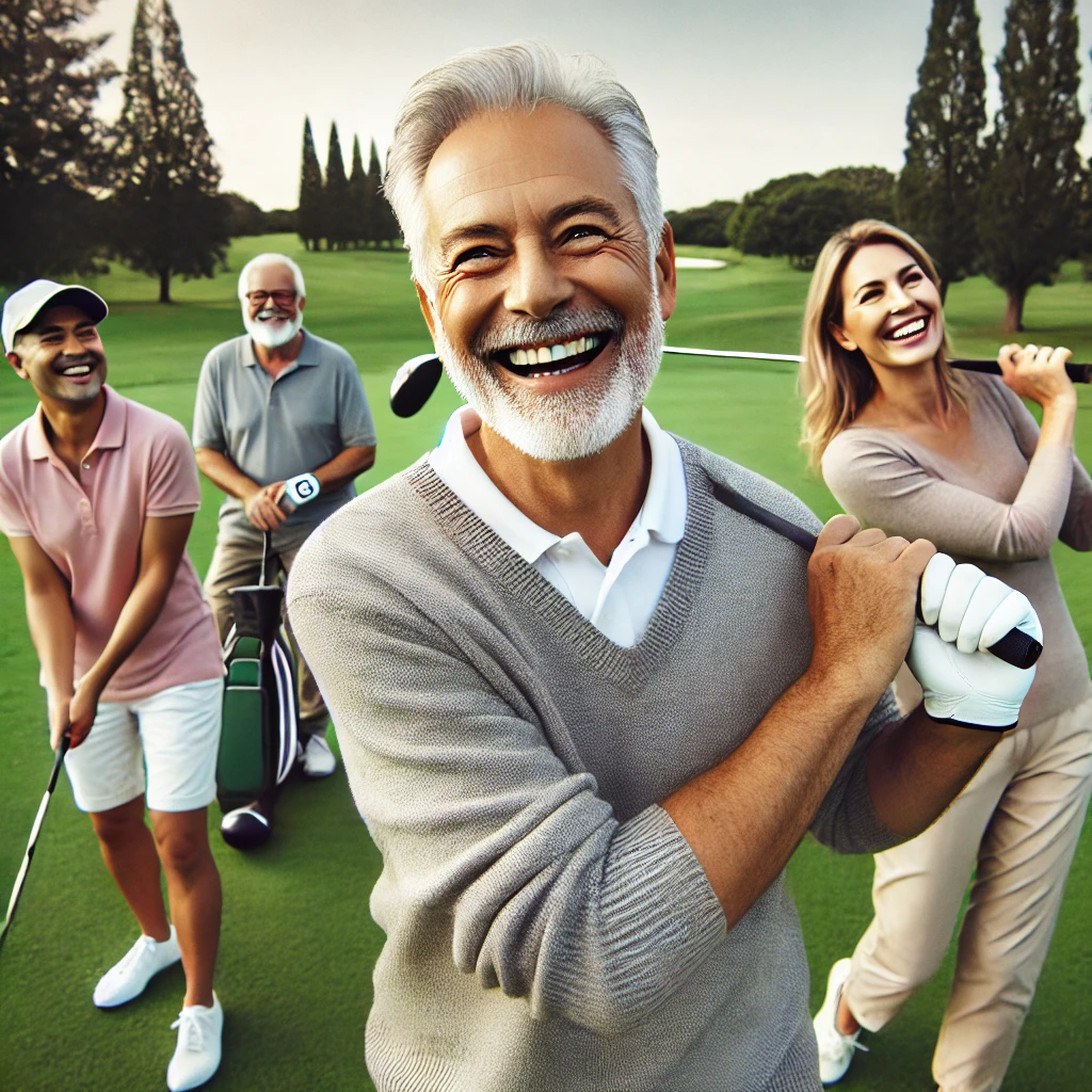 나이에 상관없이 골프 즐기는 모습