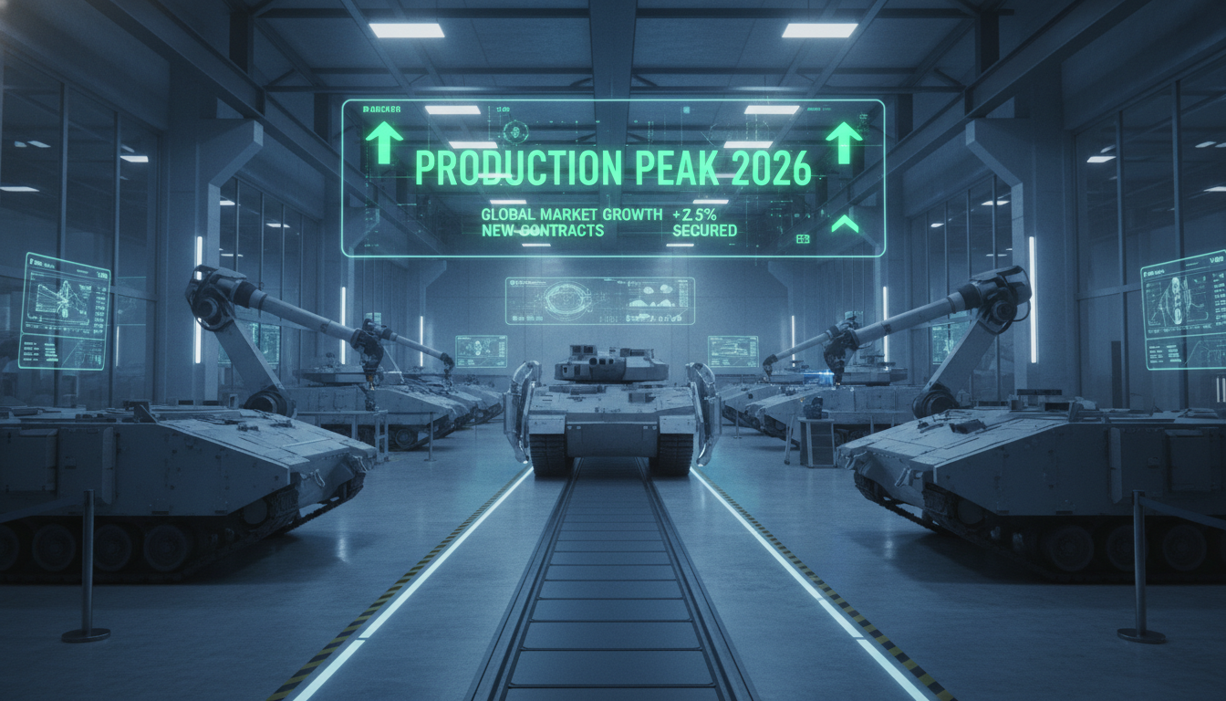 첨단 자동화 공정으로 K9 자주포 및 K2 전차를 생산하는 공장과 주식 상승 티커