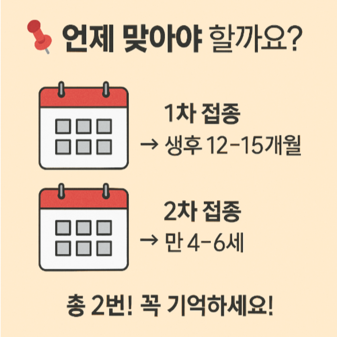 홍역 예방접종 2번 접종