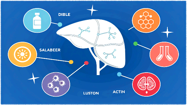 간이 우리 몸에 작용하는 관계를 나타내는 이미지