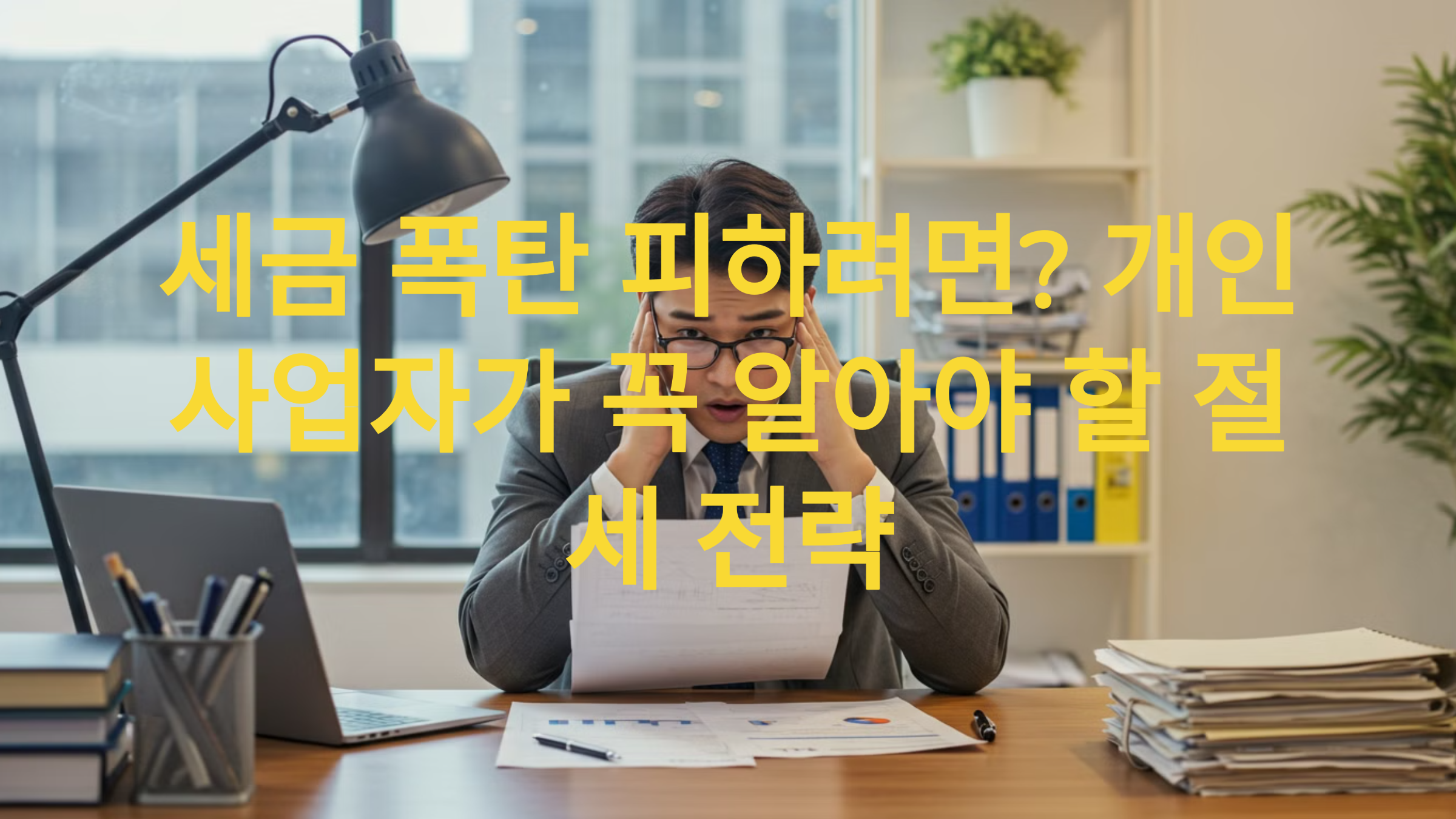 세금 폭탄 피하려면? 개인사업자가 꼭 알아야 할 절세 전략