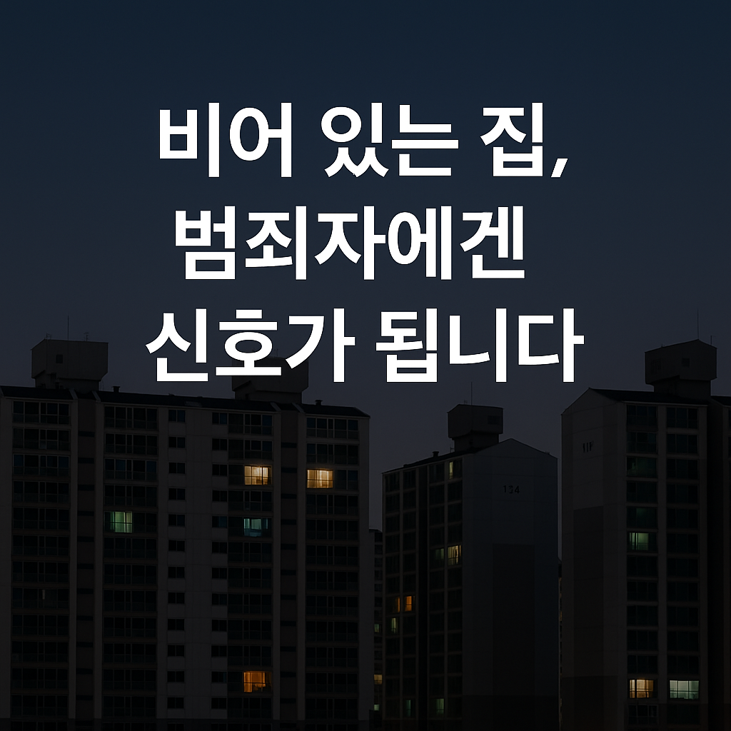 “비어 있는 집, 범죄자에겐 신호가 됩니다”