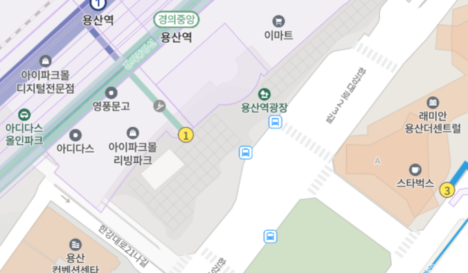 용산역-흡연구역-위치-지도