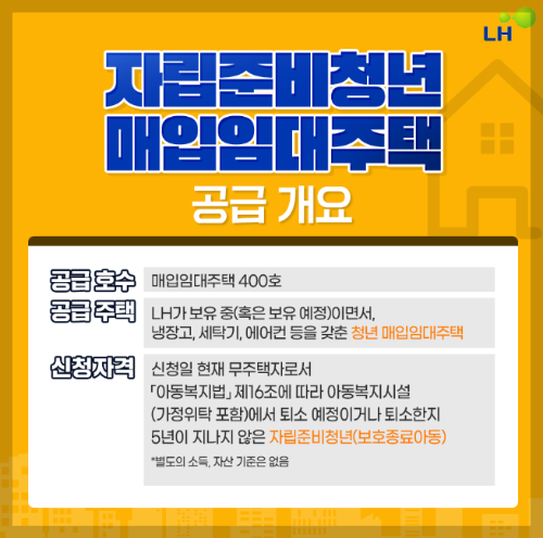 LH 자립준비청년 매입임대주택 신청 방법