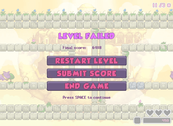 트윈샷2-플래시게임-종료-화면