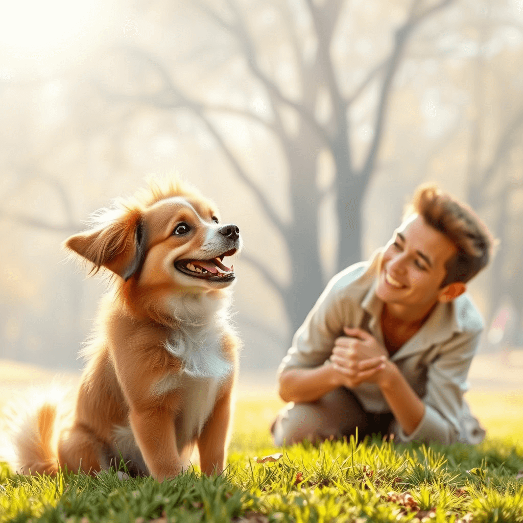 강아지가 웃는 꿈 해몽