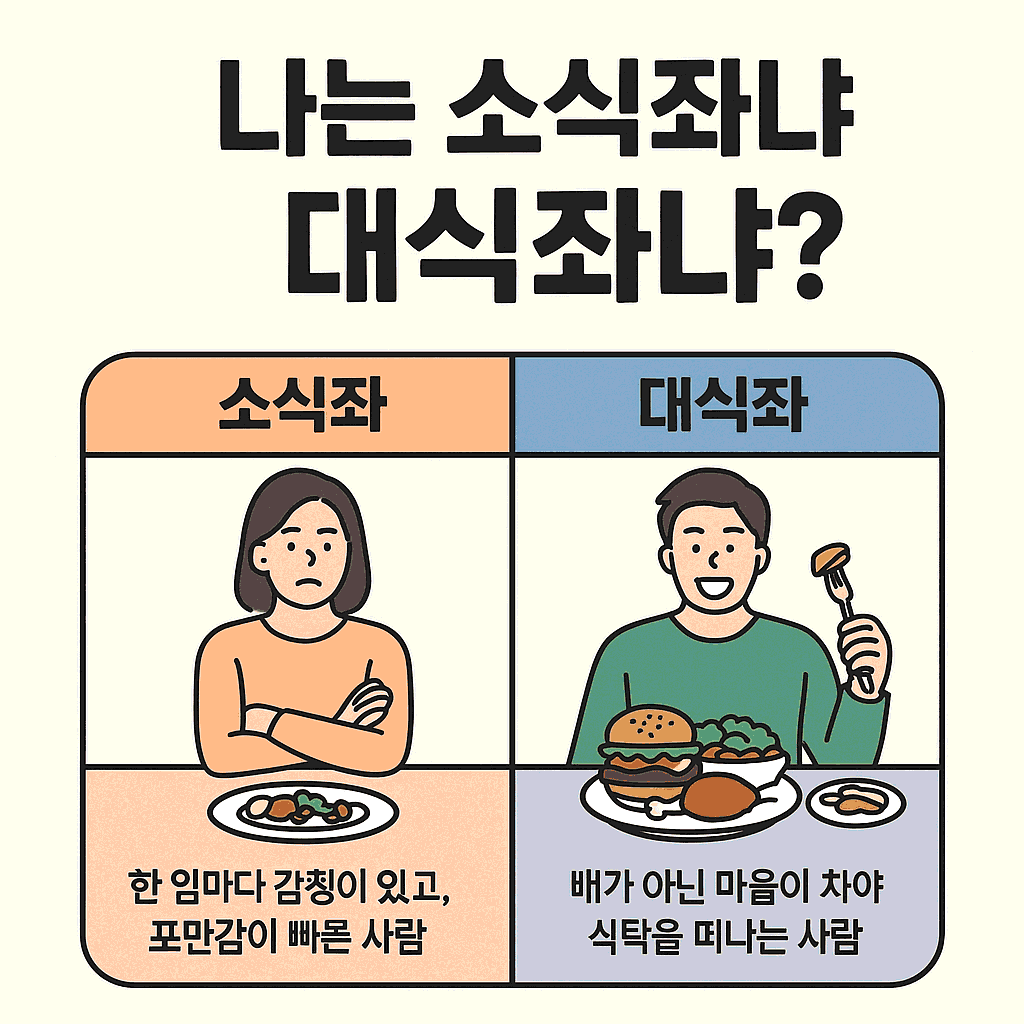 나는 소식좌일까 대식좌일까?
