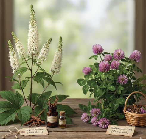 허브 요법: 블랙 코호시(Black Cohosh), 레드 클로버(Red Clover)