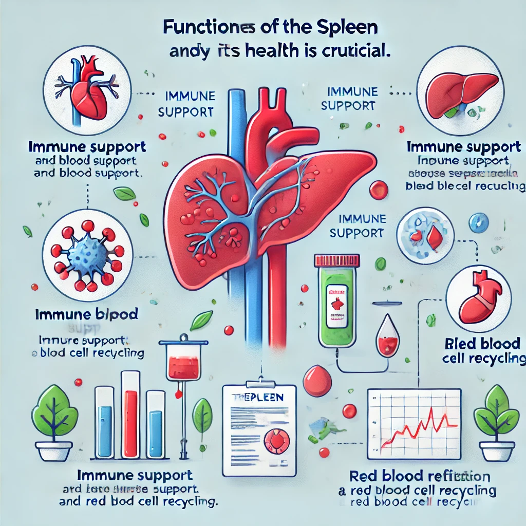 "비장의 주요 역할: 면역 지원, 혈액 정화, 적혈구 재생"
