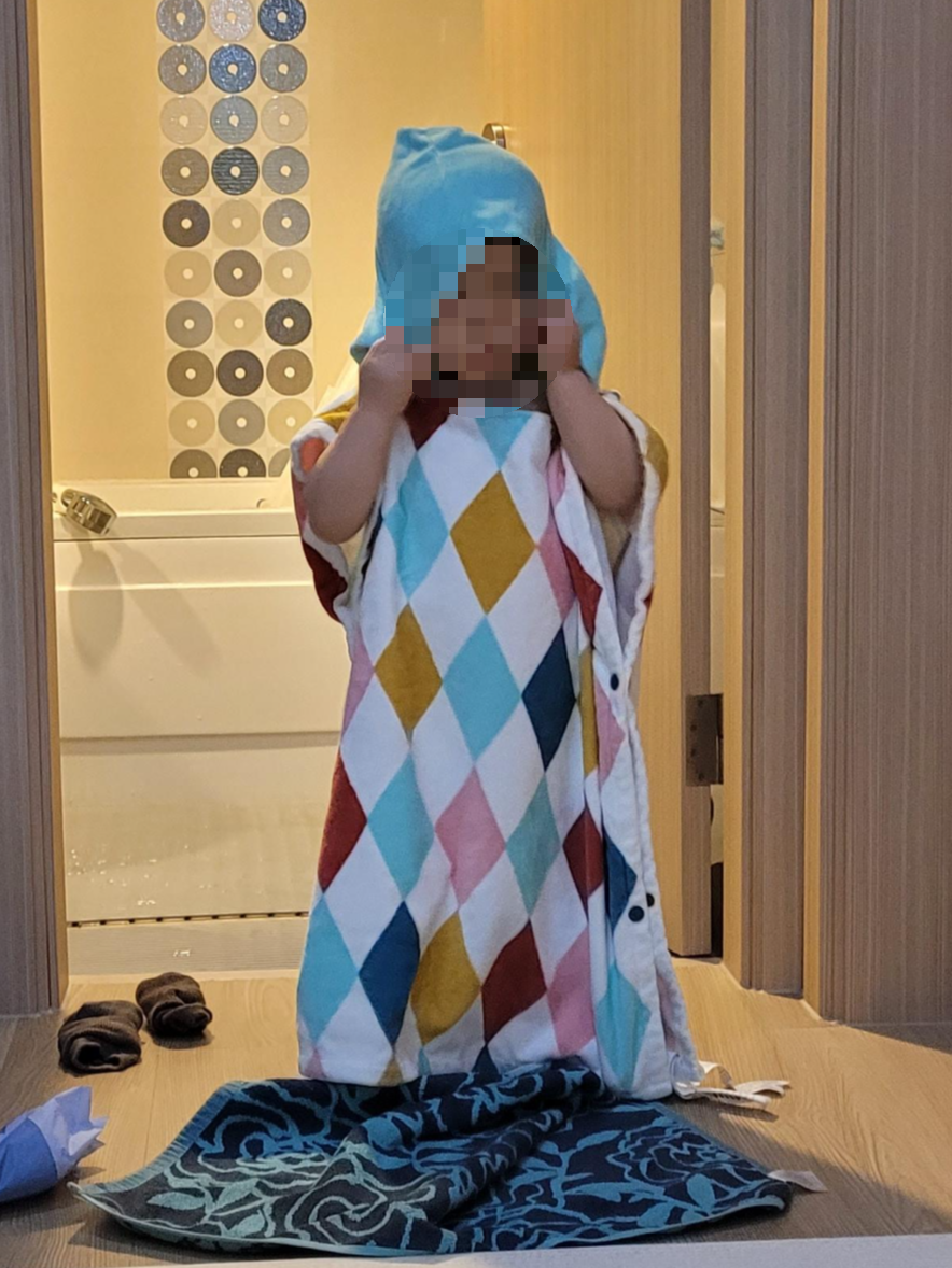 28개월 목욕가운