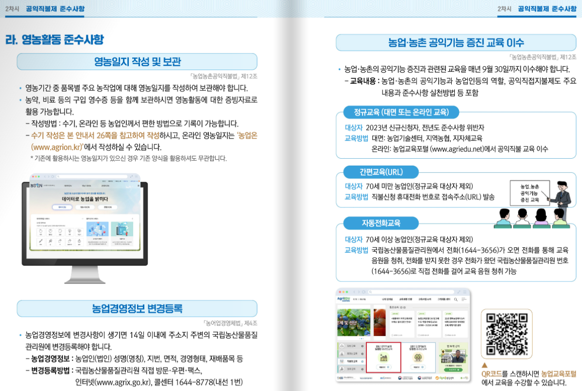 공익직불제 신청 흐름과 지급 구조 설명 이미지