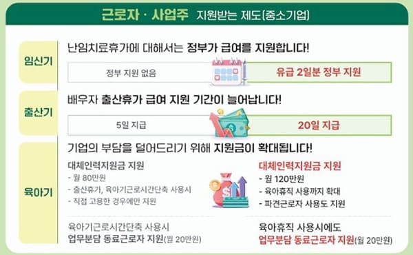 대체인력지원금제도