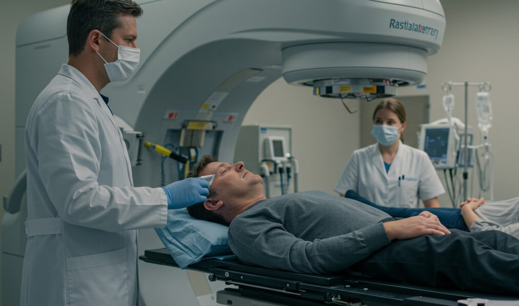방사선장비, 의사, 환자, 모니터