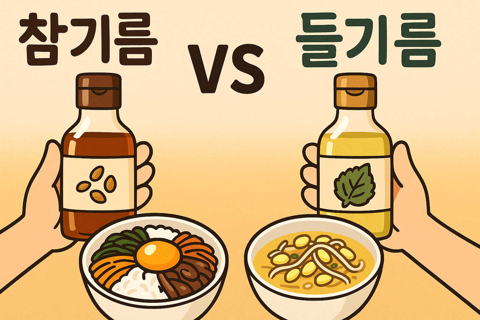 참기름 vs 들기름 뭘 넣어도 맛있다