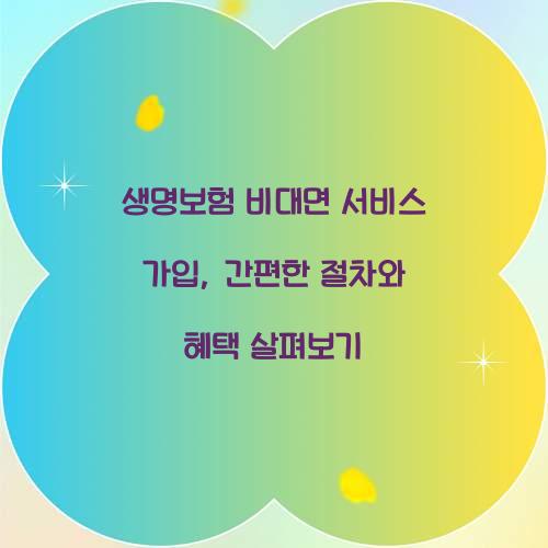 생명보험 비대면 서비스 가입