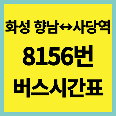 8156번 버스 시간표