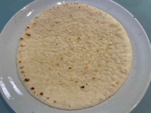 플랫 브레드 데우기 완료