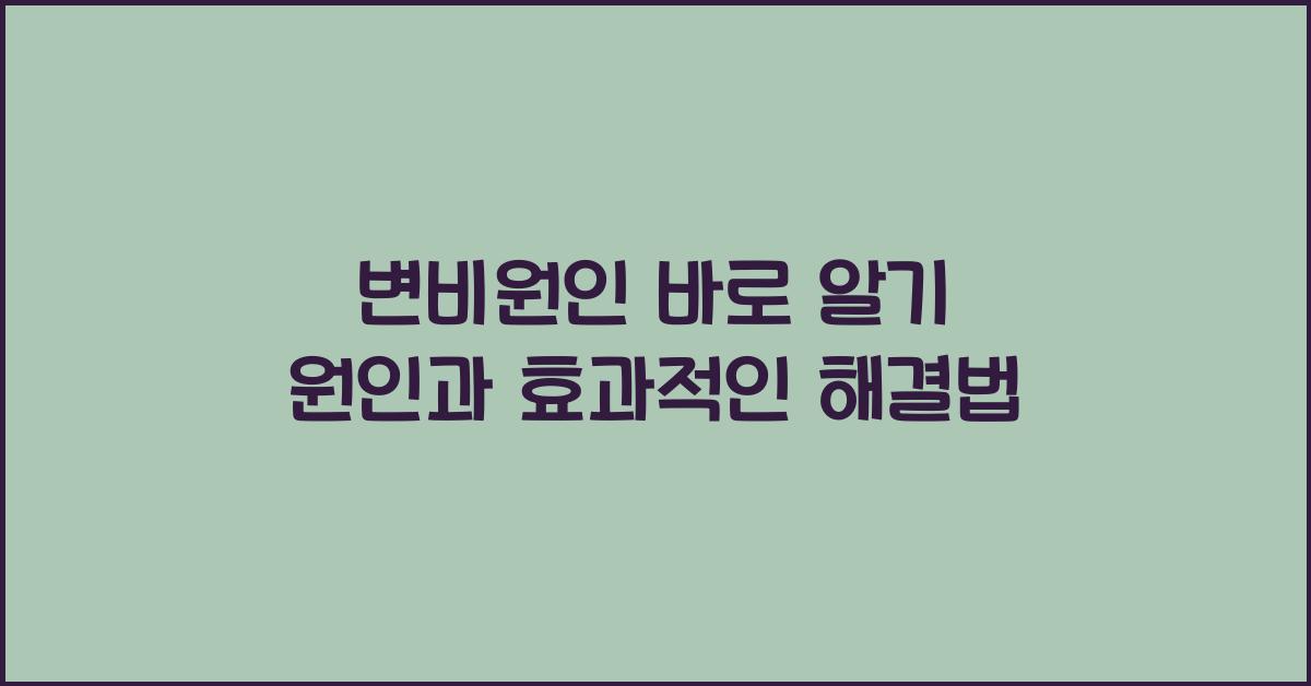 변비원인