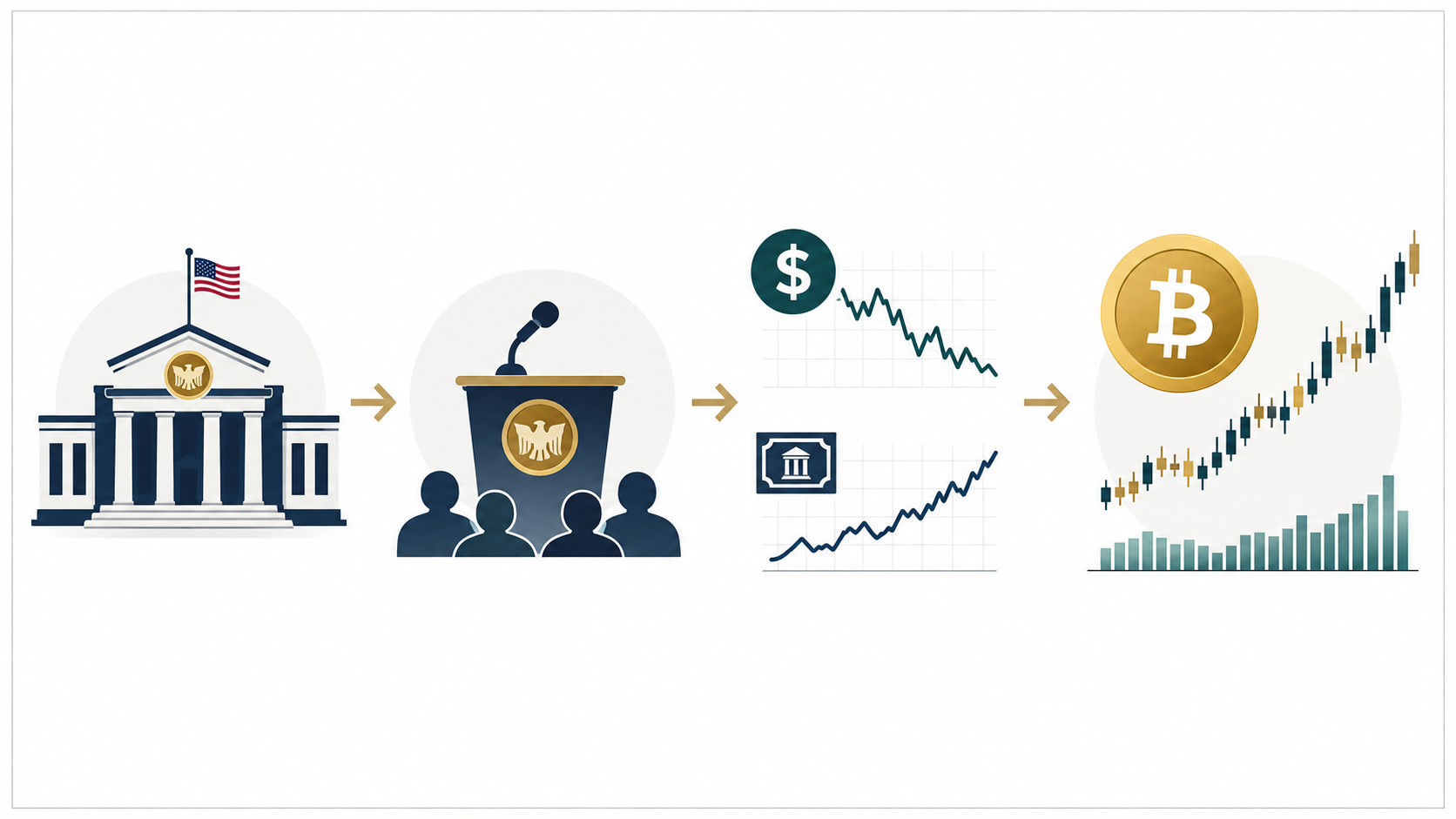 FOMC 발표 후 달러 인덱스와 미국 국채금리, 비트코인 가격과 거래량을 확인하는 순서