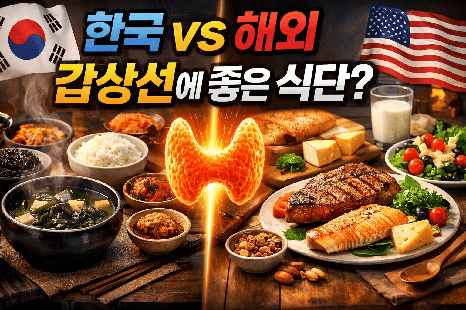 갑상선 건강 음식 (한국 vs 해외 식단 비교)