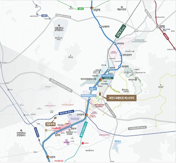 과천 디에트르퍼스티지 입지환경