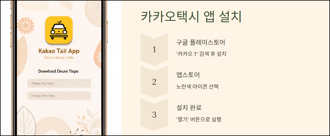 카카오택시 앱 설치