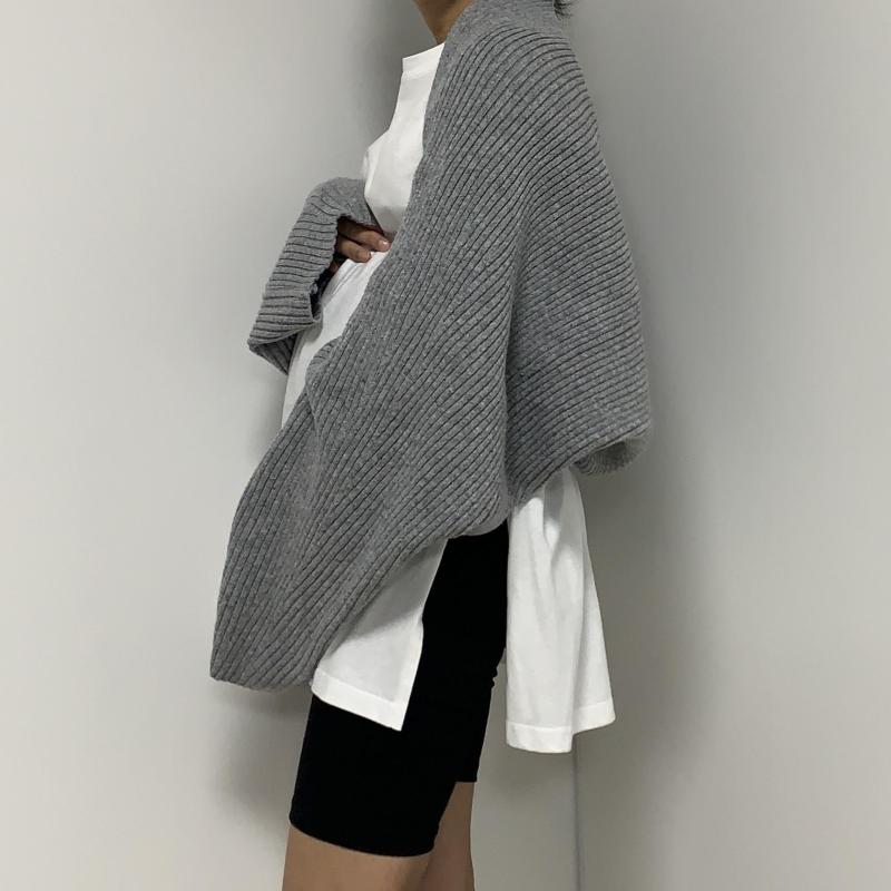 캐시미어 니트 볼레로 숄 가디건