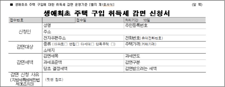 생애최초(첫) 주택 취득세 감면(면제) 조건 및 신청 방법